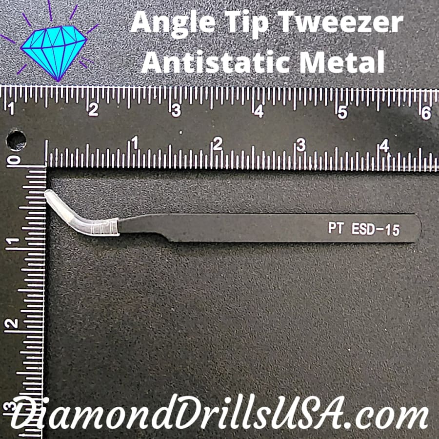 Angle Tip Diamond Painting Tweezers Anti-static Metal - 