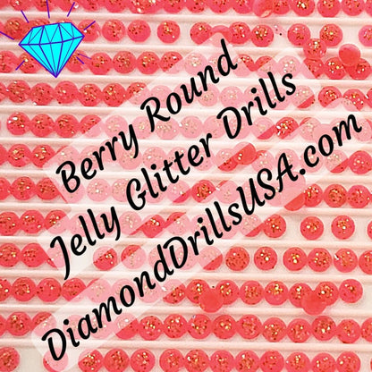 Berry Jelly Glitter ROUND Diamond Painting Drills Pink 15 