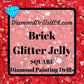 Brick Jelly Glitter SQUARE Diamond Painting Drills Red 25