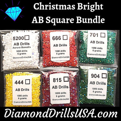 Christmas Bright AB Square Bundle 6 AB Colors Aurora 