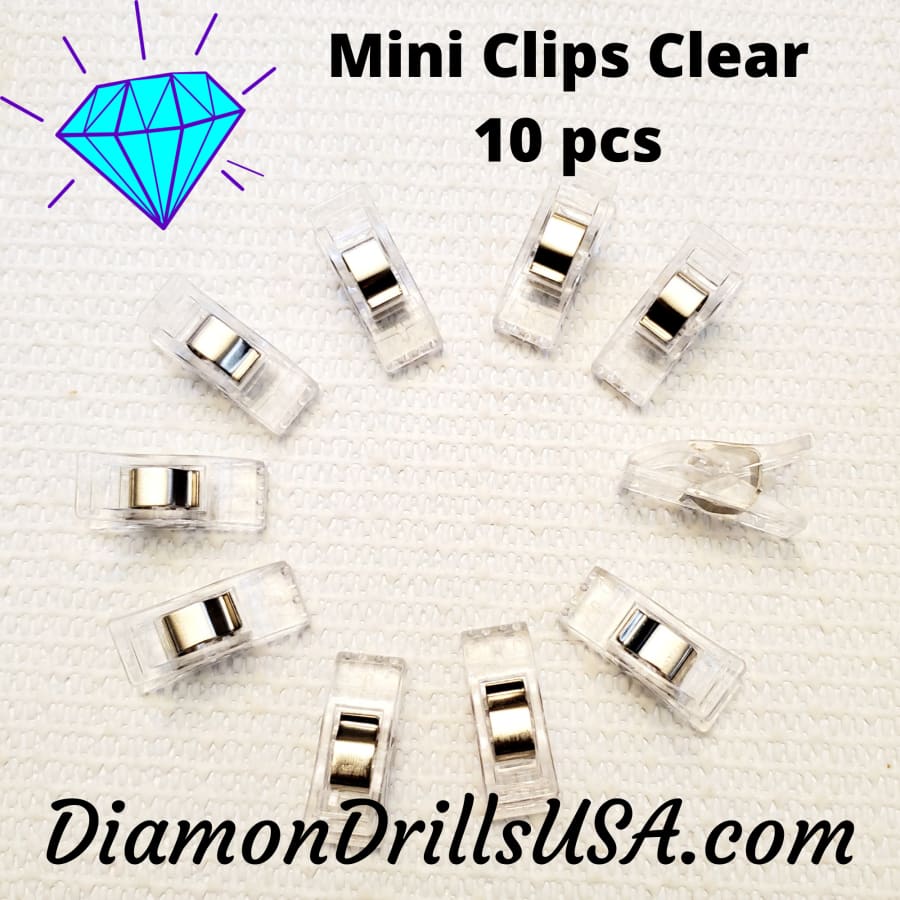 Clear Clips 10 Pieces Diamond Painting Craft Accessory Set 