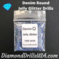 Denim Jelly Glitter ROUND Diamond Painting Drills Blue 13 