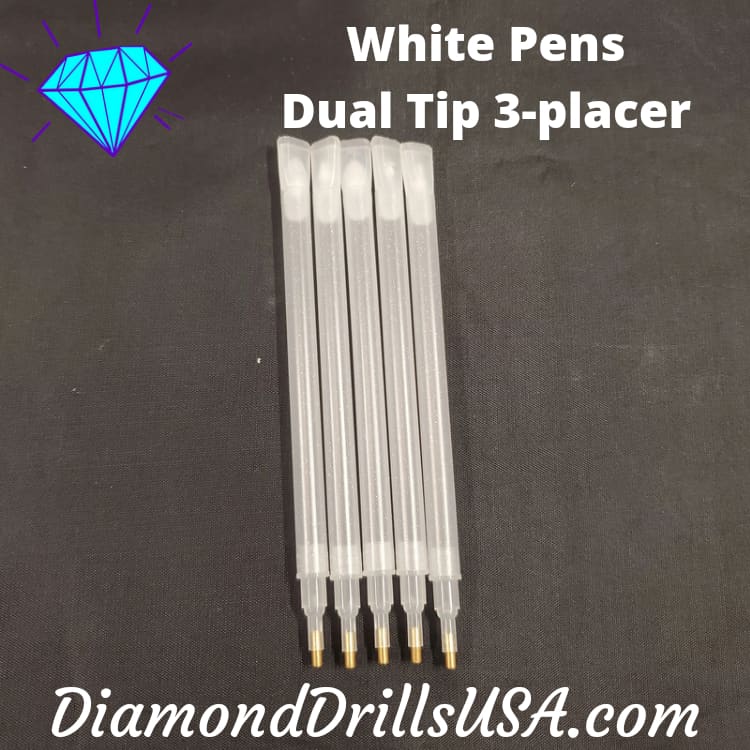 Diamond Painting Pen White Dual Tip Single Drill 3-Drill 