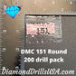DMC 151 ROUND 5D Diamond Painting Drills DMC 151 Very Light 