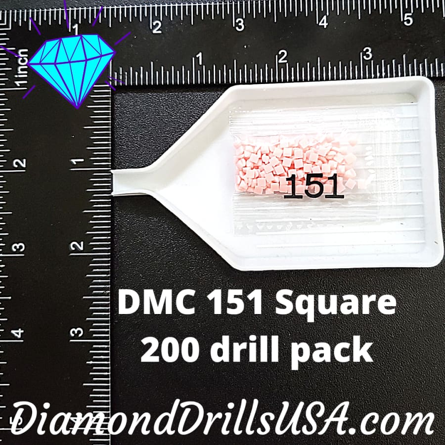 DMC 151 SQUARE 5D Diamond Painting Drills DMC 151 Very Light