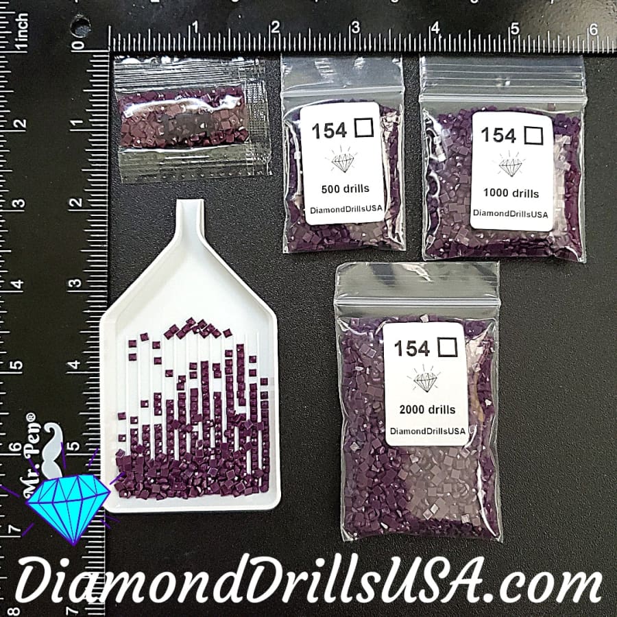 DMC 154 SQUARE 5D Diamond Painting Drills Beads DMC 154 Very