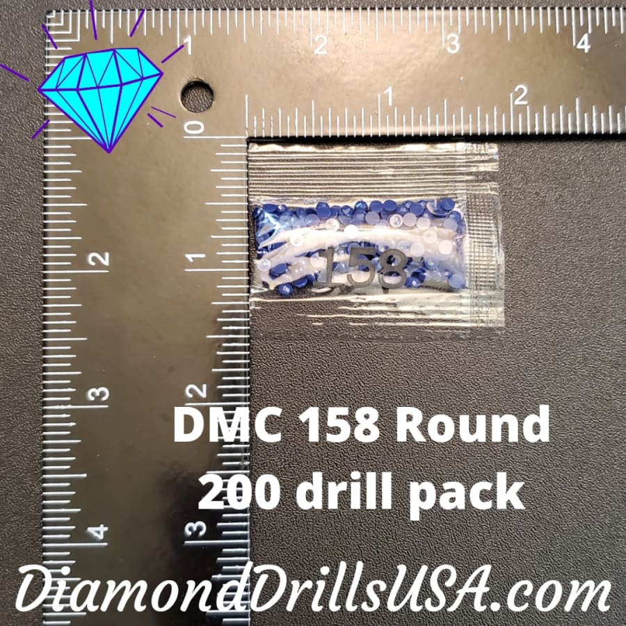 DMC 158 ROUND 5D Diamond Painting Drills DMC 158 Medium Very