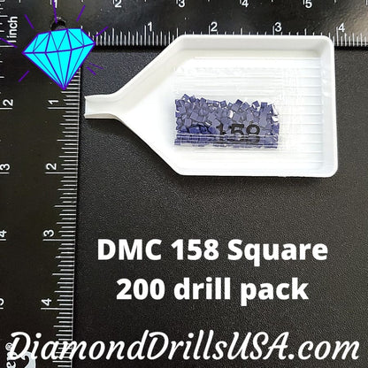 DMC 158 SQUARE 5D Diamond Painting Drills DMC 158 Medium 