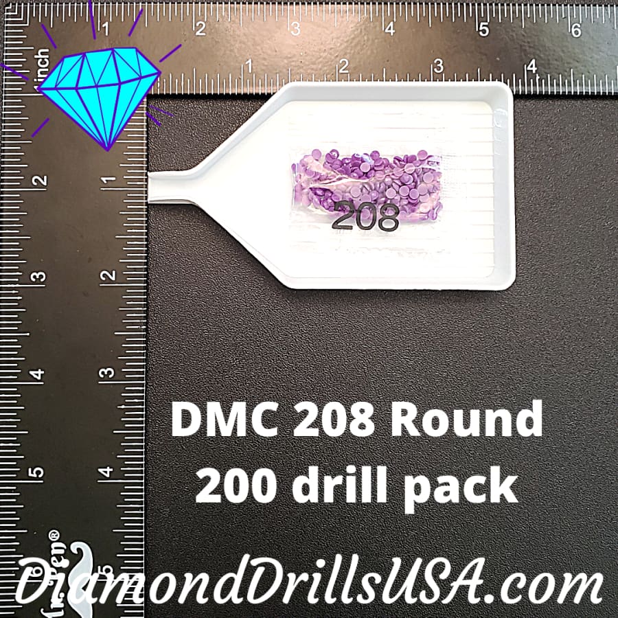 DMC 208 ROUND 5D Diamond Painting Drills Beads DMC 208 Very 