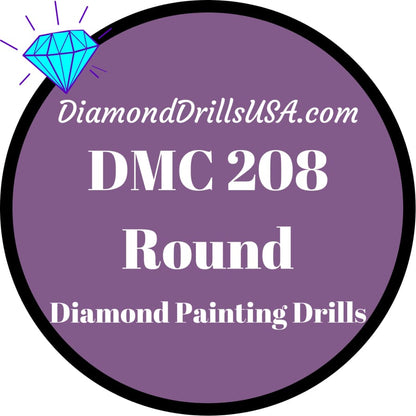 DMC 208 ROUND 5D Diamond Painting Drills Beads DMC 208 Very 