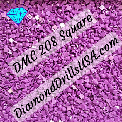 DMC 208 SQUARE 5D Diamond Painting Drills Beads DMC 208 Very