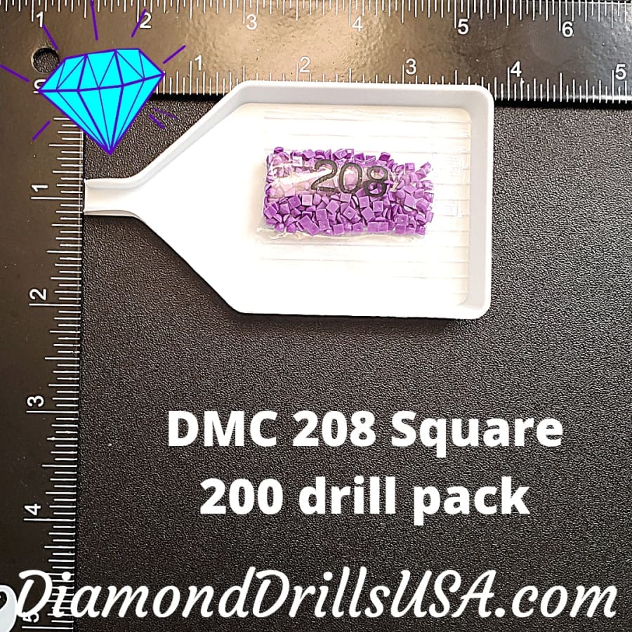 DMC 208 SQUARE 5D Diamond Painting Drills Beads DMC 208 Very