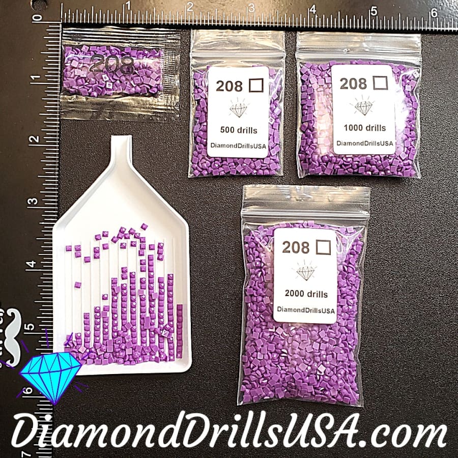 DMC 208 SQUARE 5D Diamond Painting Drills Beads DMC 208 Very