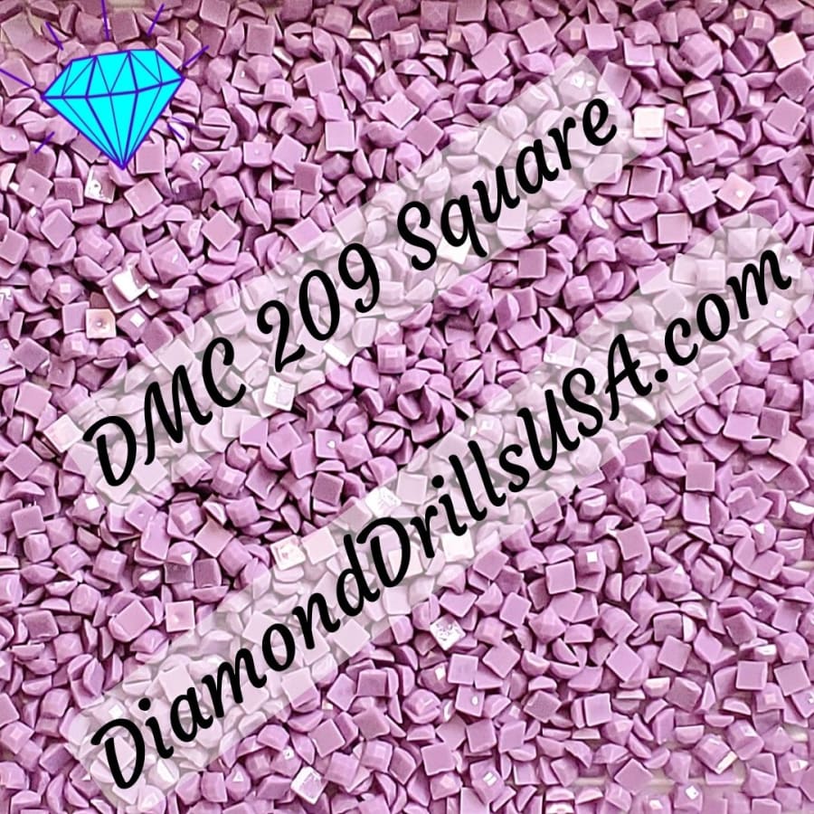 DMC 209 SQUARE 5D Diamond Painting Drills Beads DMC 209 Dark Lavender  Purple Loose Bulk