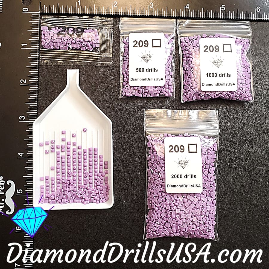 DMC 209 SQUARE 5D Diamond Painting Drills Beads DMC 209 Dark