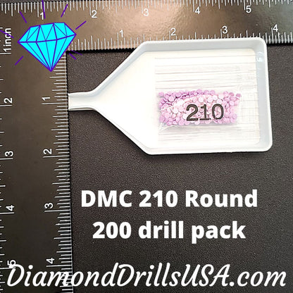 DMC 210 ROUND 5D Diamond Painting Drills Beads DMC 210 