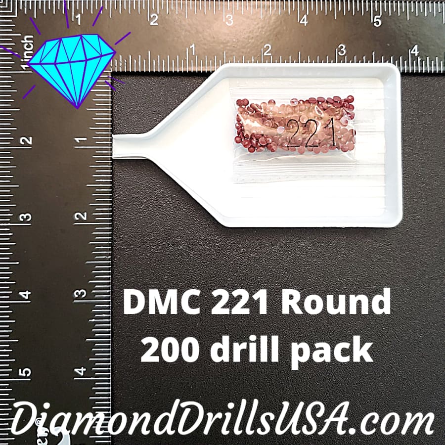 DMC 221 ROUND 5D Diamond Painting Drills Beads DMC 221 Very 