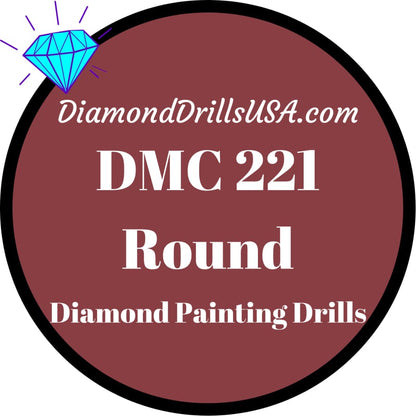 DMC 221 ROUND 5D Diamond Painting Drills Beads DMC 221 Very 