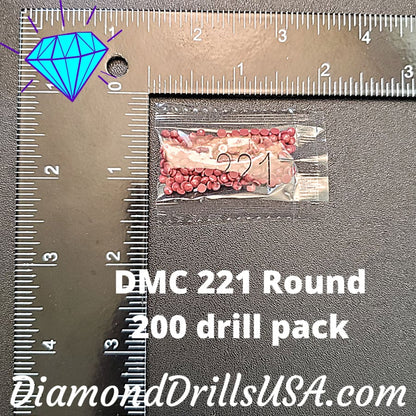 DMC 221 ROUND 5D Diamond Painting Drills Beads DMC 221 Very 