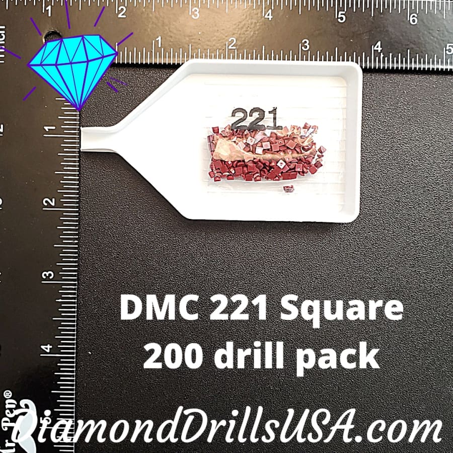DMC 221 SQUARE 5D Diamond Painting Drills Beads DMC 221 Very