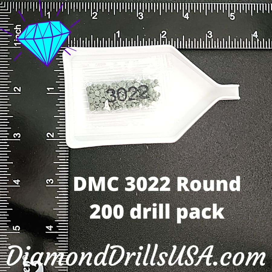 DMC 3022 ROUND 5D Diamond Painting Drills DMC 3022 Medium 