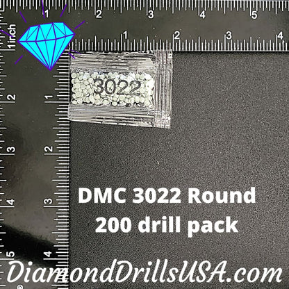 DMC 3022 ROUND 5D Diamond Painting Drills DMC 3022 Medium 