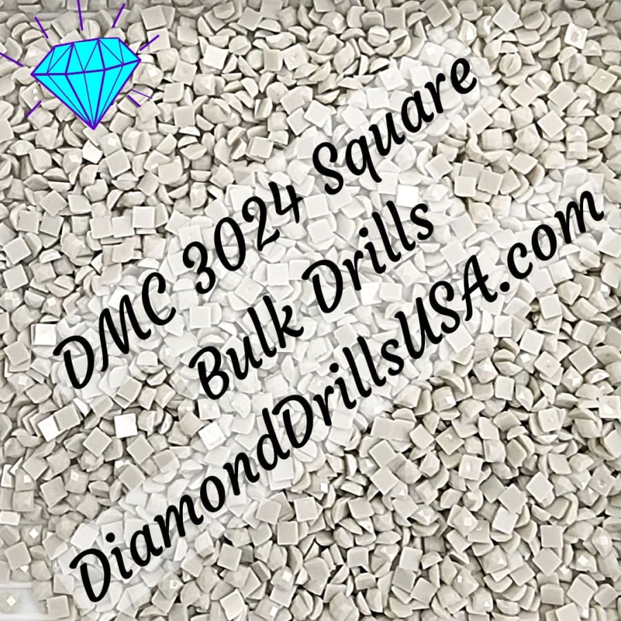 DiamondDrillsUSA - DMC 3024 SQUARE 5D Diamond Painting Drills Beads DMC  3024 Very Light