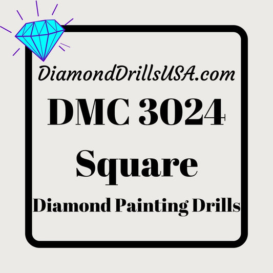 DMC 3024 SQUARE 5D Diamond Painting Drills Beads DMC 3024 