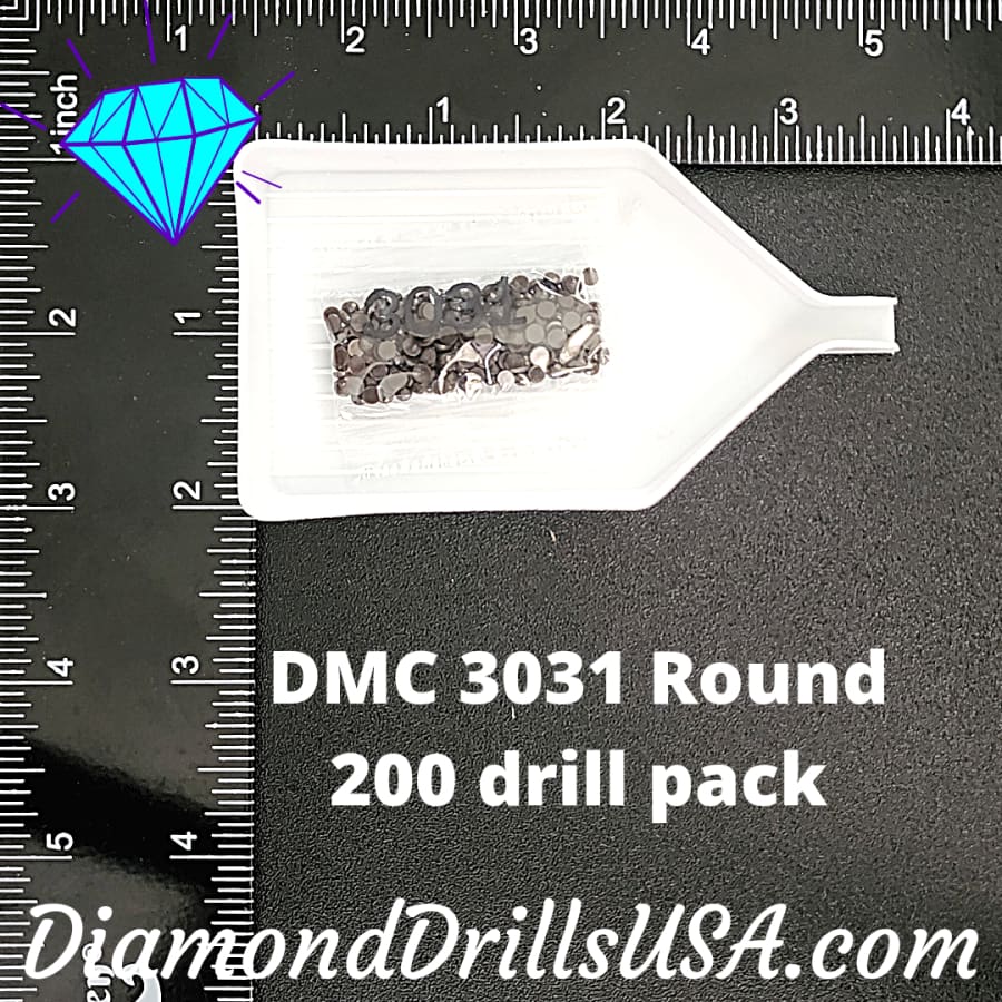 DMC 3031 ROUND 5D Diamond Painting Drills Beads DMC 3031 