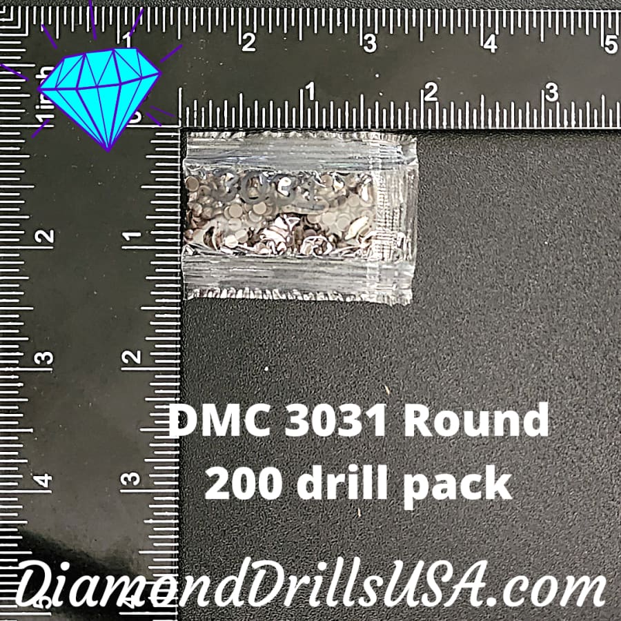 DMC 3031 ROUND 5D Diamond Painting Drills Beads DMC 3031 