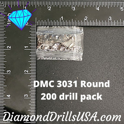 DMC 3031 ROUND 5D Diamond Painting Drills Beads DMC 3031 