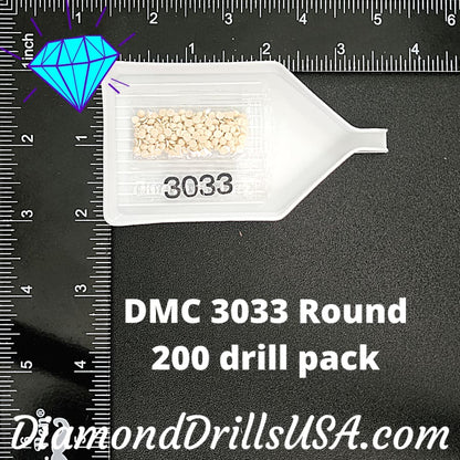DMC 3033 ROUND 5D Diamond Painting Drills Beads DMC 3033 