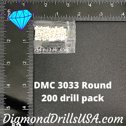 DMC 3033 ROUND 5D Diamond Painting Drills Beads DMC 3033 
