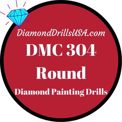 DMC 304 ROUND 5D Diamond Painting Drills DMC 304 Medium Red 