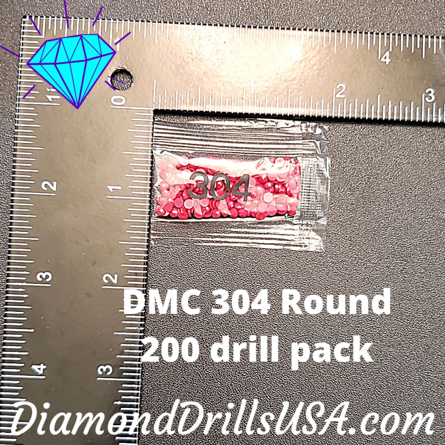 DMC 304 ROUND 5D Diamond Painting Drills DMC 304 Medium Red 