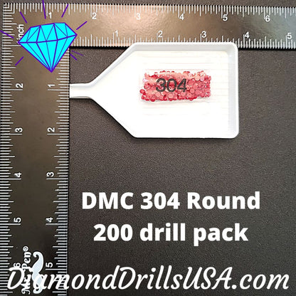 DMC 304 ROUND 5D Diamond Painting Drills DMC 304 Medium Red 