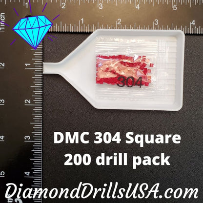DMC 304 SQUARE 5D Diamond Painting Drills DMC 304 Medium Red