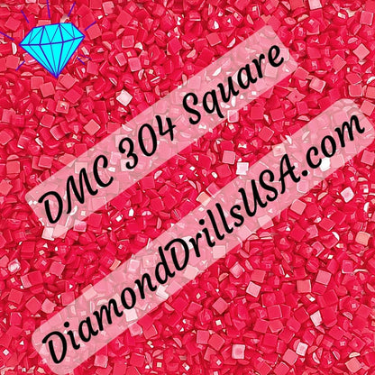 DMC 304 SQUARE 5D Diamond Painting Drills DMC 304 Medium Red