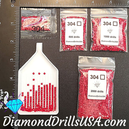 DMC 304 SQUARE 5D Diamond Painting Drills DMC 304 Medium Red