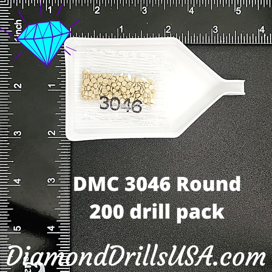 DMC 3046 ROUND 5D Diamond Painting Drills Beads DMC 3046 