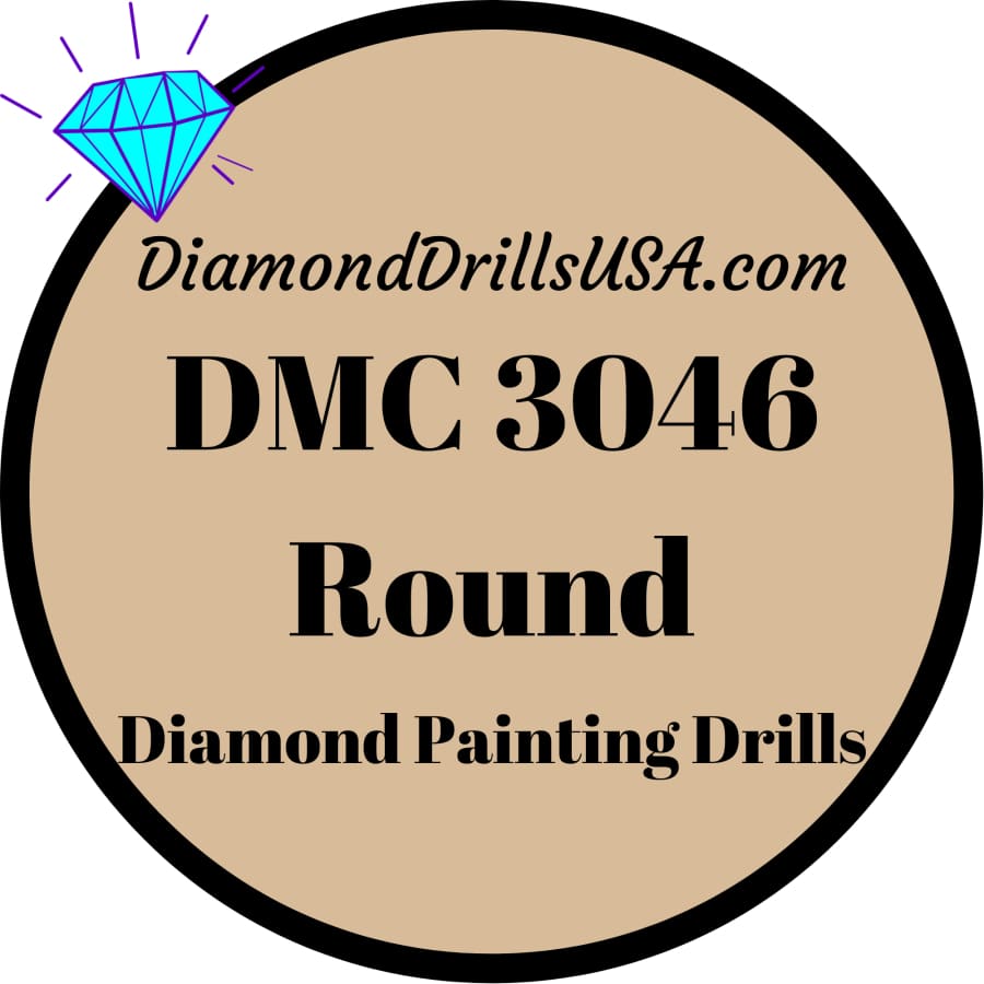 DMC 3046 ROUND 5D Diamond Painting Drills Beads DMC 3046 