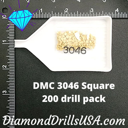 DMC 3046 SQUARE 5D Diamond Painting Drills Beads DMC 3046 