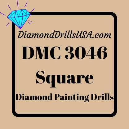 DMC 3046 SQUARE 5D Diamond Painting Drills Beads DMC 3046 