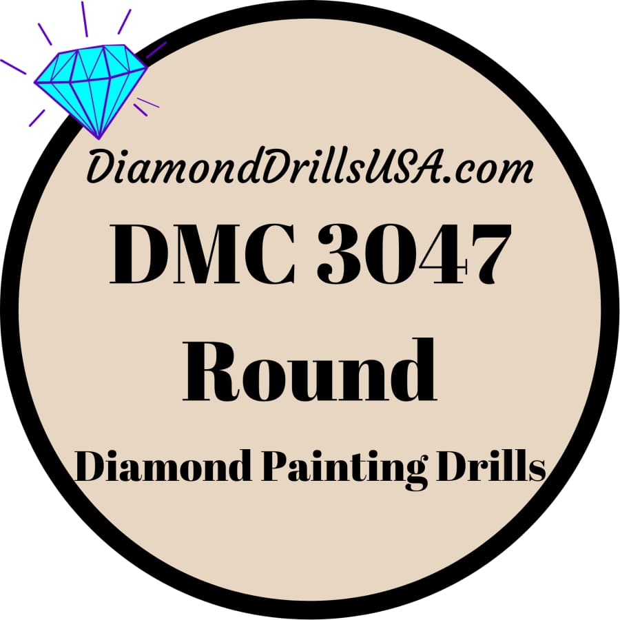 DMC 3047 ROUND 5D Diamond Painting Drills Beads DMC 3047 