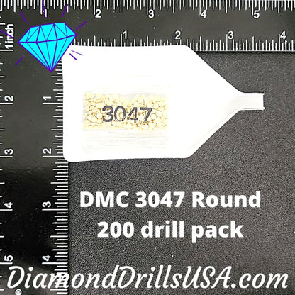 DMC 3047 ROUND 5D Diamond Painting Drills Beads DMC 3047 