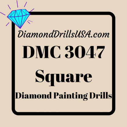 DMC 3047 SQUARE 5D Diamond Painting Drills Beads DMC 3047 
