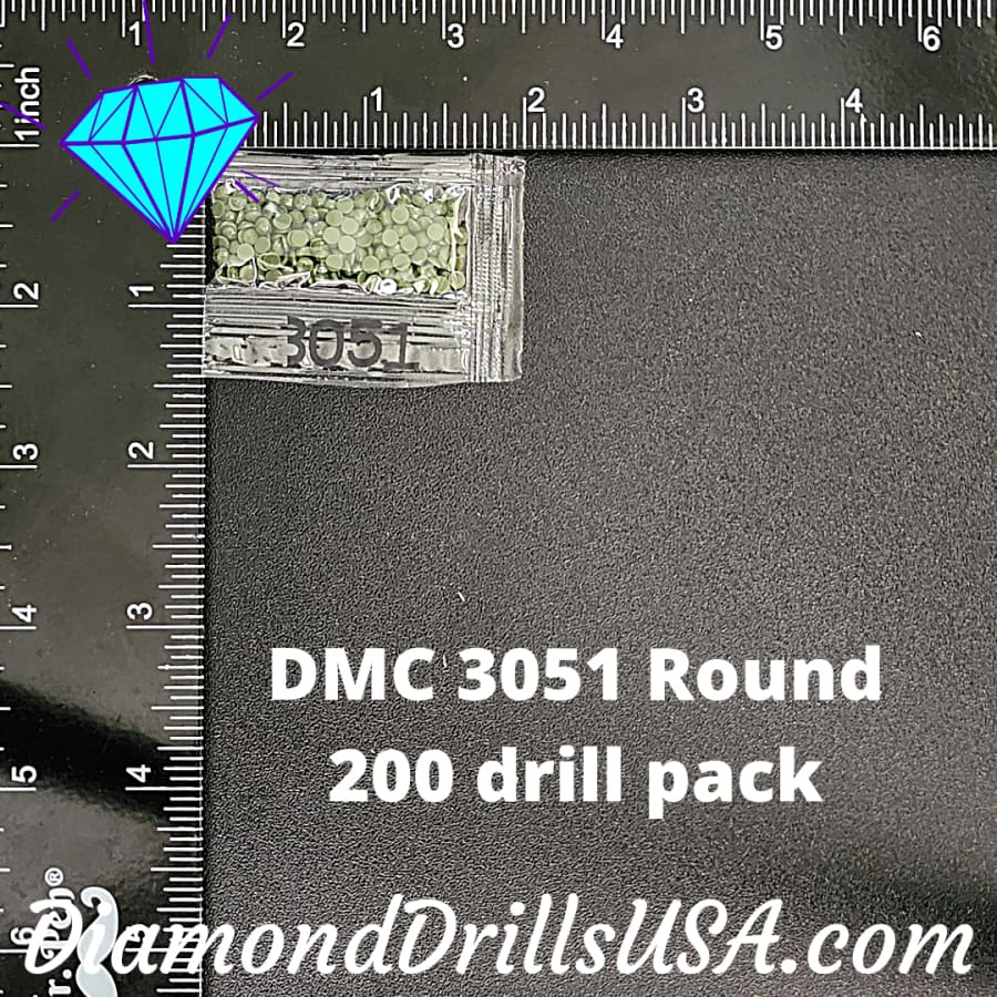 DMC 3051 ROUND 5D Diamond Painting Drills Beads DMC 3051 