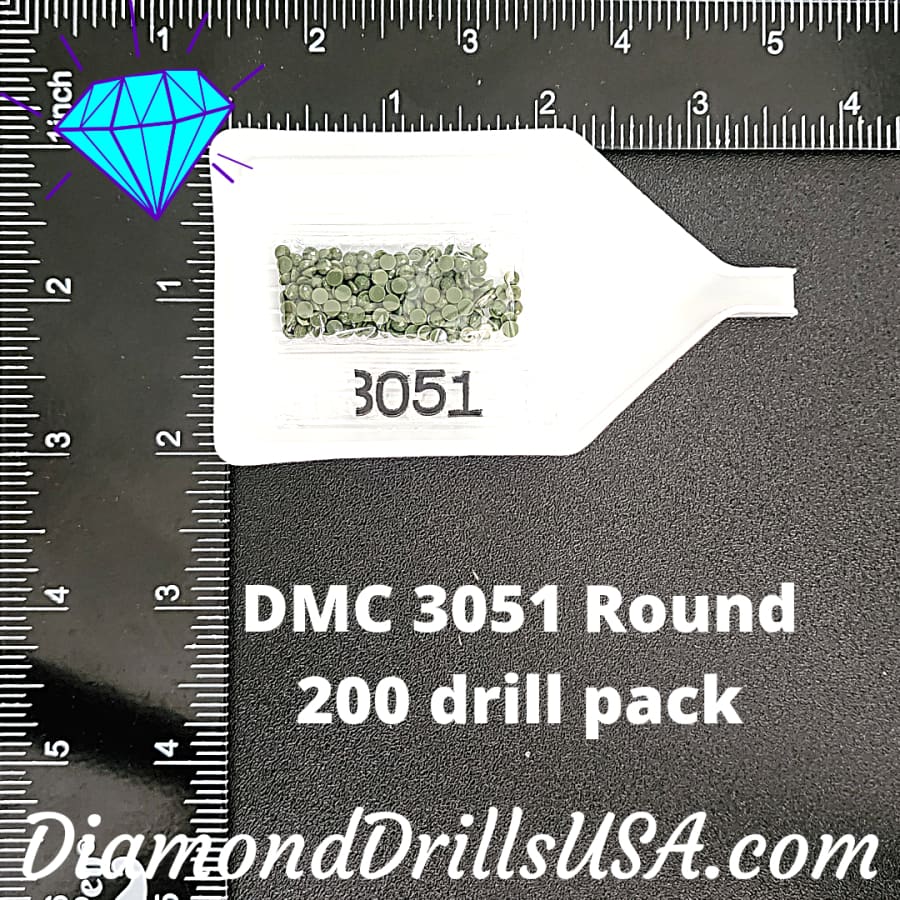 DMC 3051 ROUND 5D Diamond Painting Drills Beads DMC 3051 