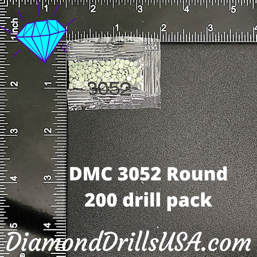 DMC 3052 ROUND 5D Diamond Painting Drills Beads DMC 3052 