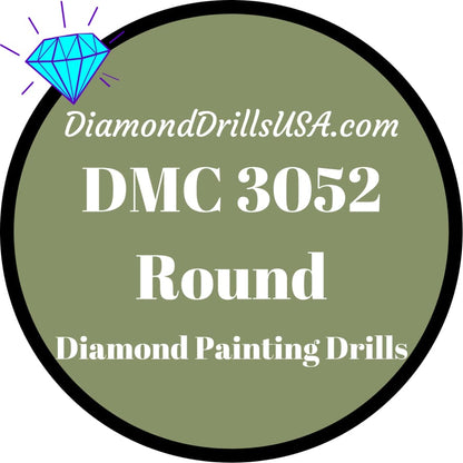 DMC 3052 ROUND 5D Diamond Painting Drills Beads DMC 3052 